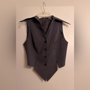 Finesse Gray Asymmetrical Vest